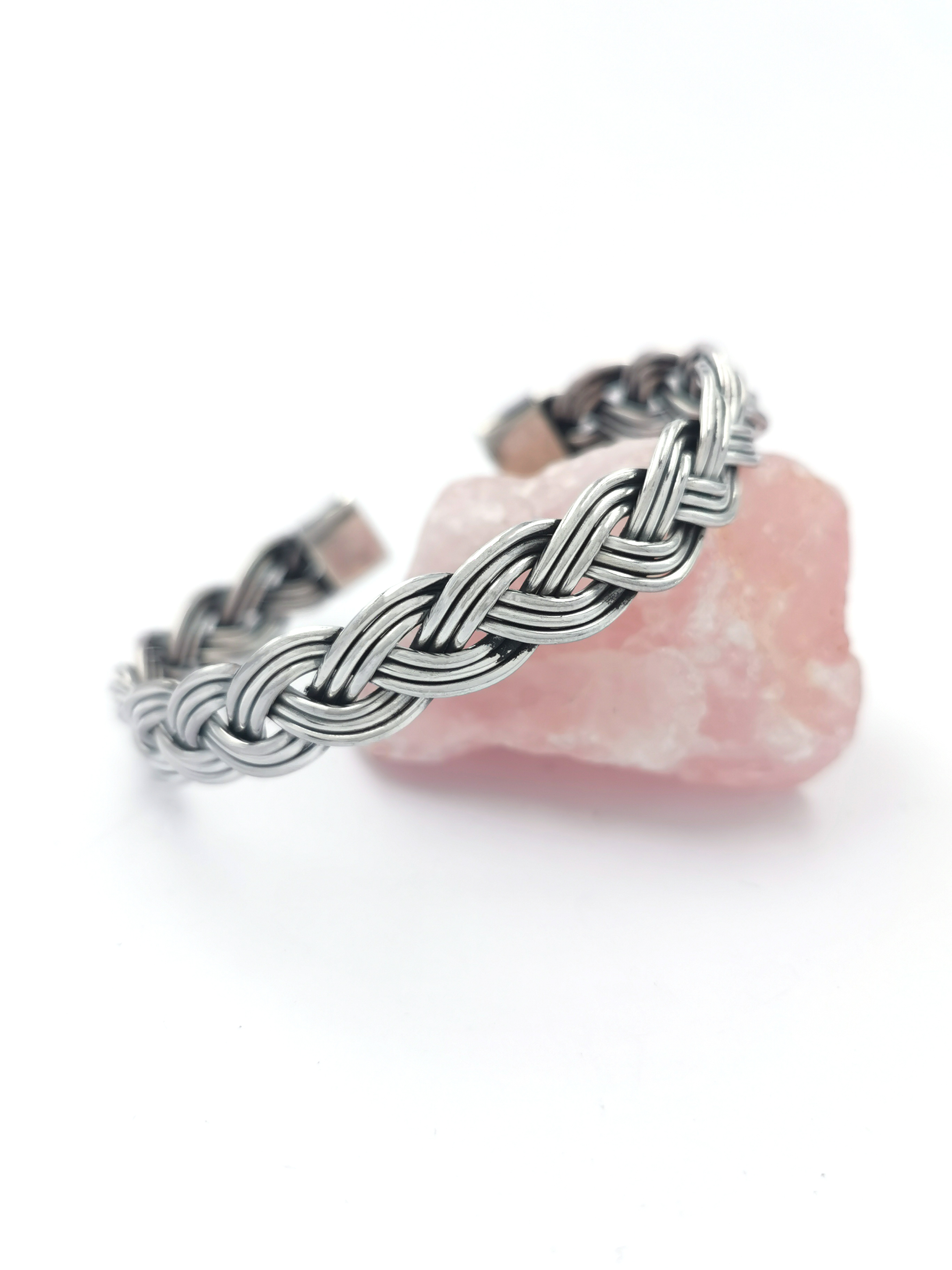 Womens Oxidised Sterling Silver Celtic Knot Bracelet