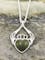 Large Gorgeous Sterling Silver Claddagh & Connemara Marble Necklace For Women - Gallery