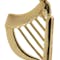 Medium Sized Luxurious 14K Yellow Gold Irish Harp Charm For Women - Gallery