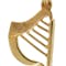 Real 18K Yellow Gold Irish Harp Charm For Women - Gallery