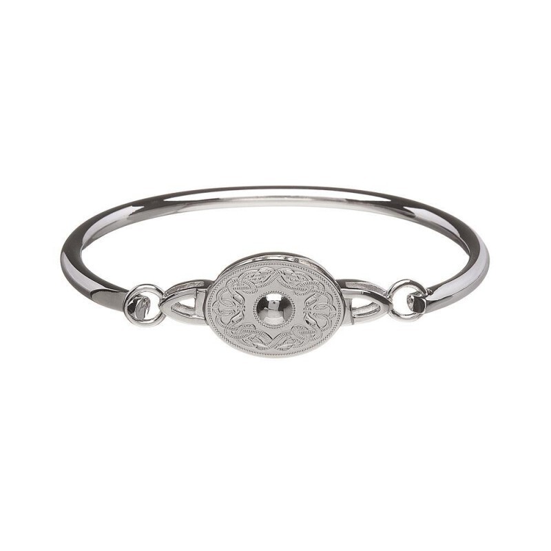 Womens Celtic Warrior & Celtic Knot Bracelet in Sterling Silver