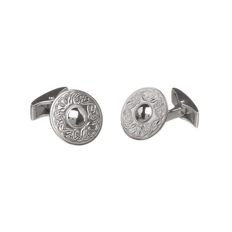 Large Gorgeous Sterling Silver Celtic Knot Cufflinks For Men