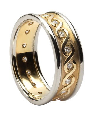 10K Yellow Gold & White Gold - 7.5mm 