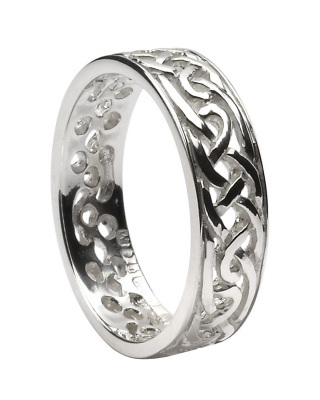 New Ladies 3mm Silver Celtic Eternal Knot Ring Celtic Jewellery Made in Ireland 