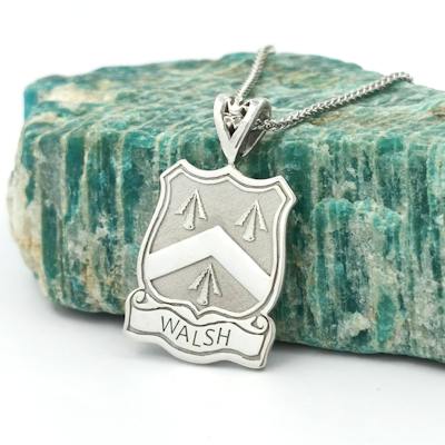 Sterling Silver Family Crest Pendant