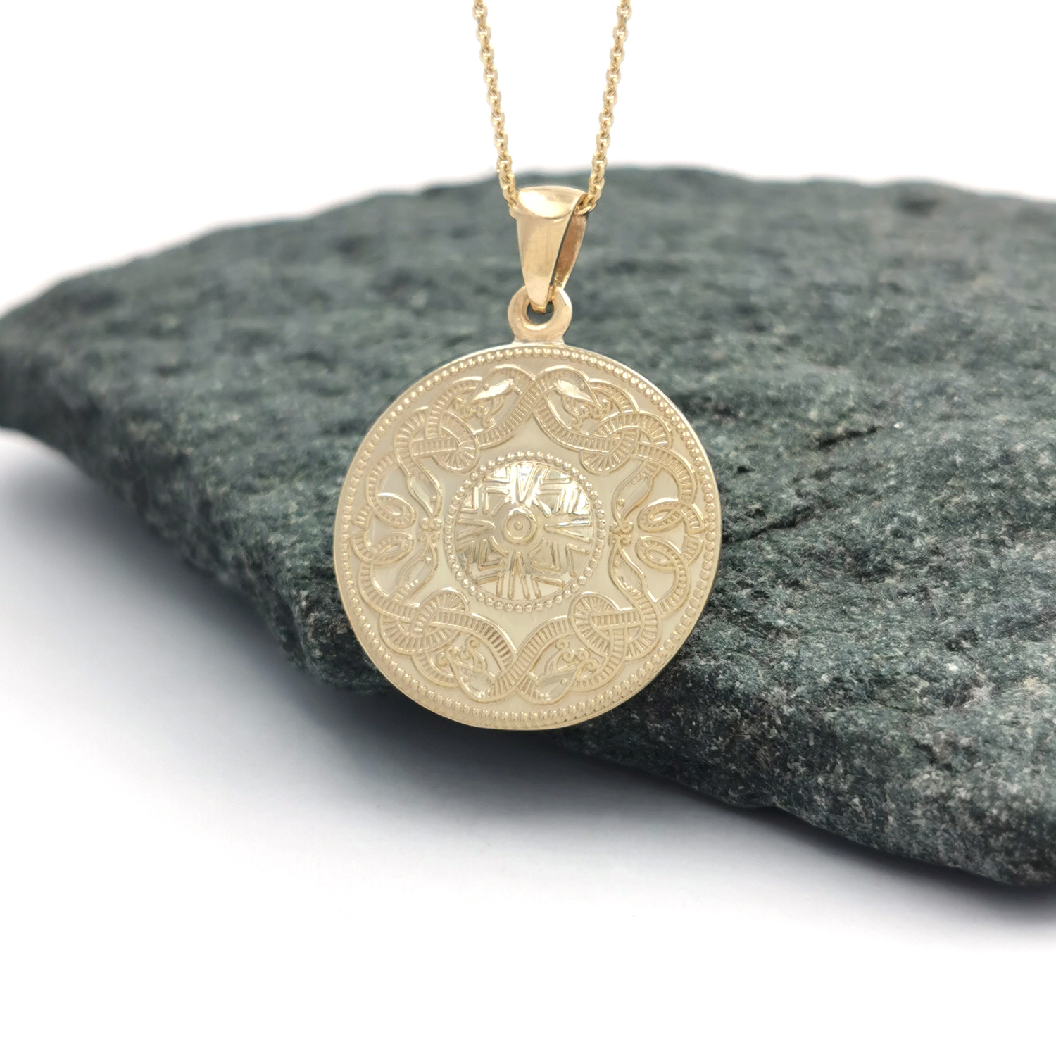 Celtic store shield necklace