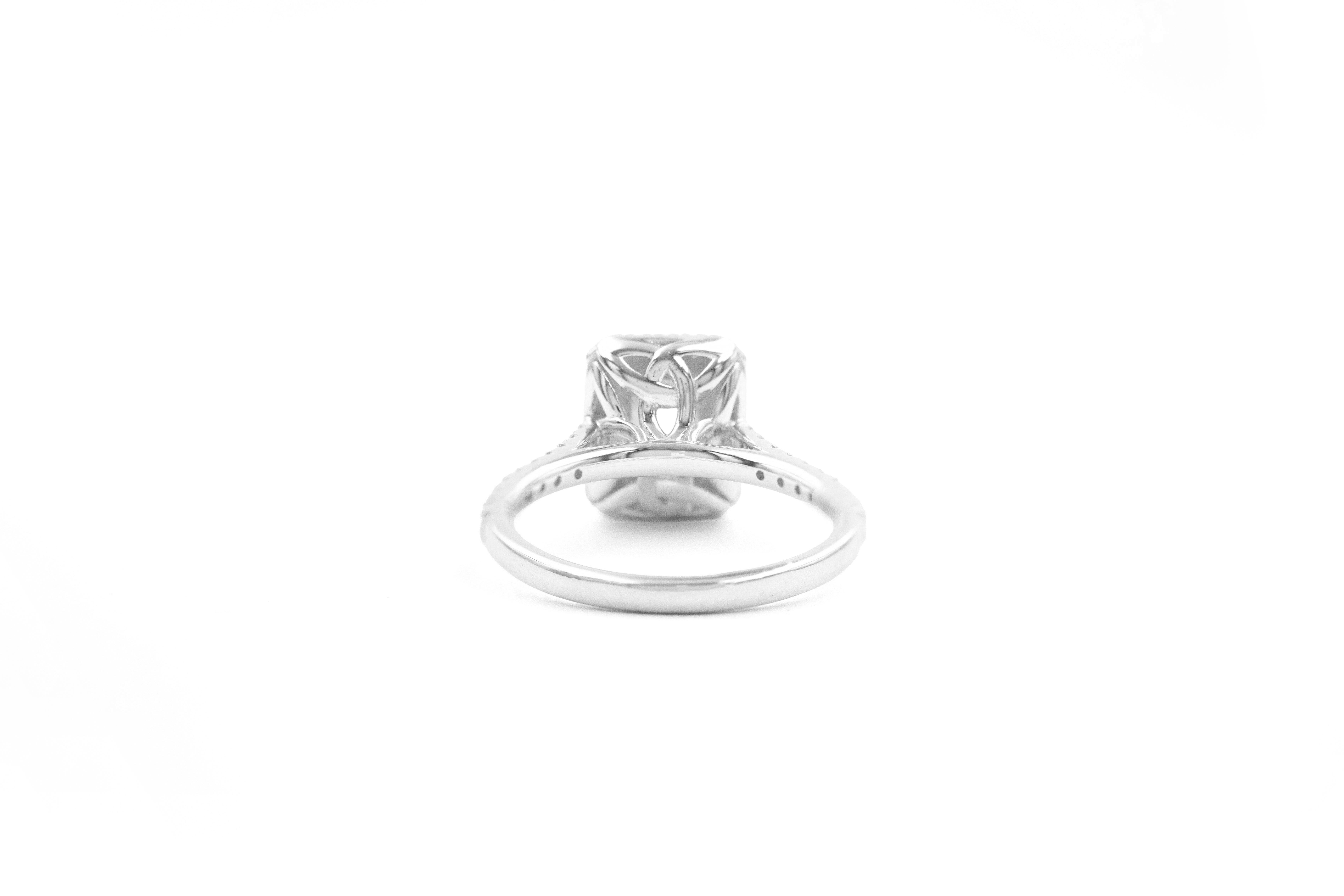 Irish 14K White Gold Trinity Knot 2.0mm Ring With a Polished Finish For Women. Picture Of The Back.