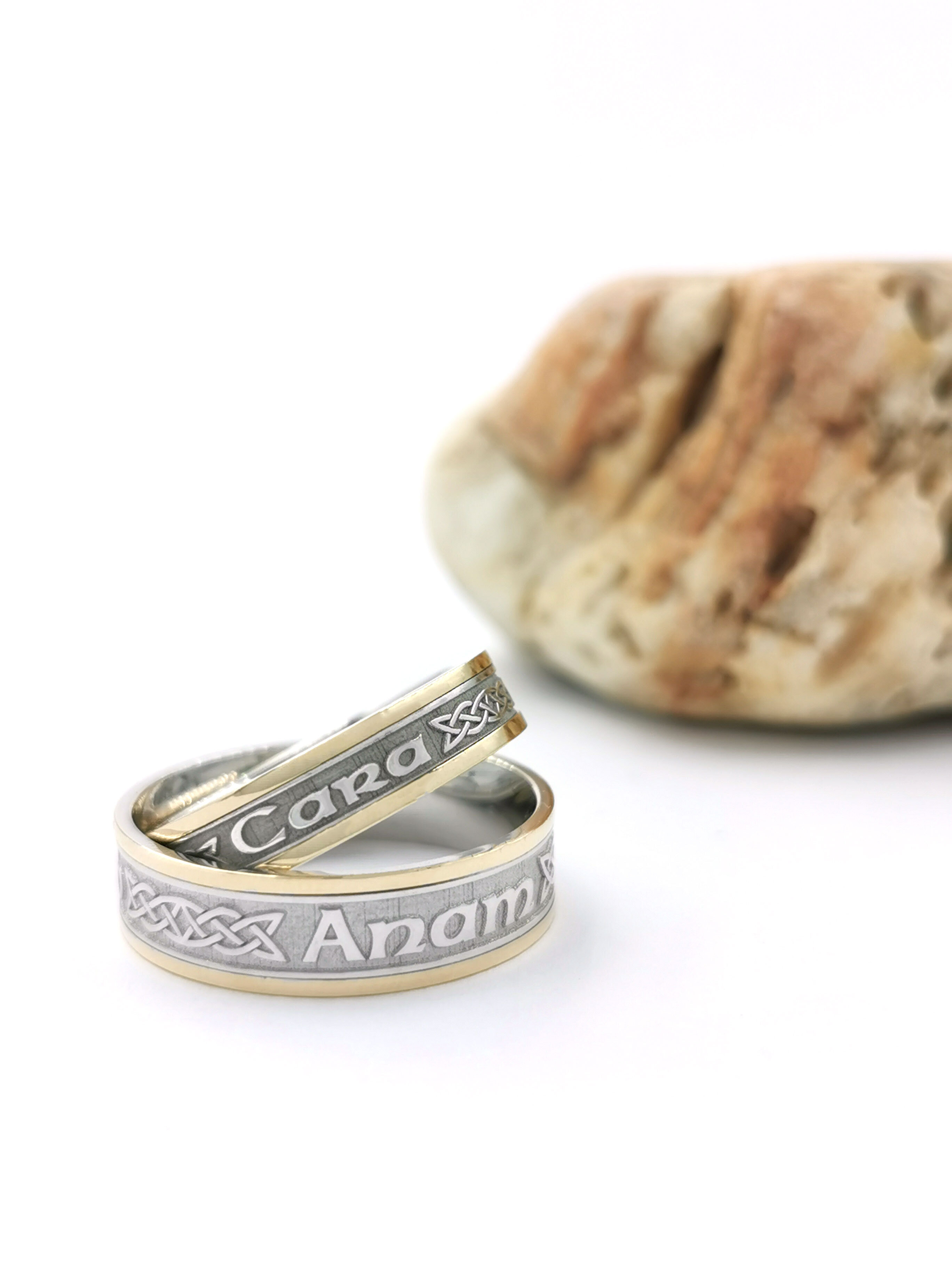Two-Tone Mo Anam Cara Wedding Band, From Ireland My Irish Jeweler