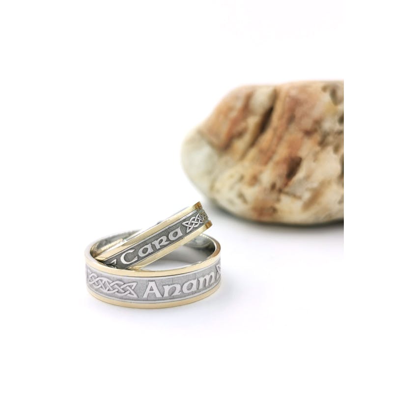 Two-Tone Mo Anam Cara Wedding Band, From Ireland My Irish Jeweler
