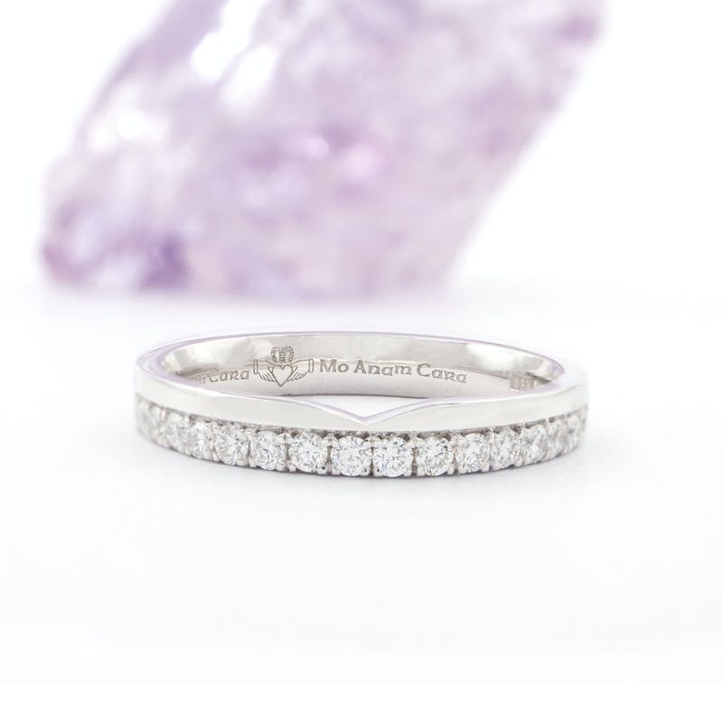 White Gold Mo Anam Cara Engagement band crop