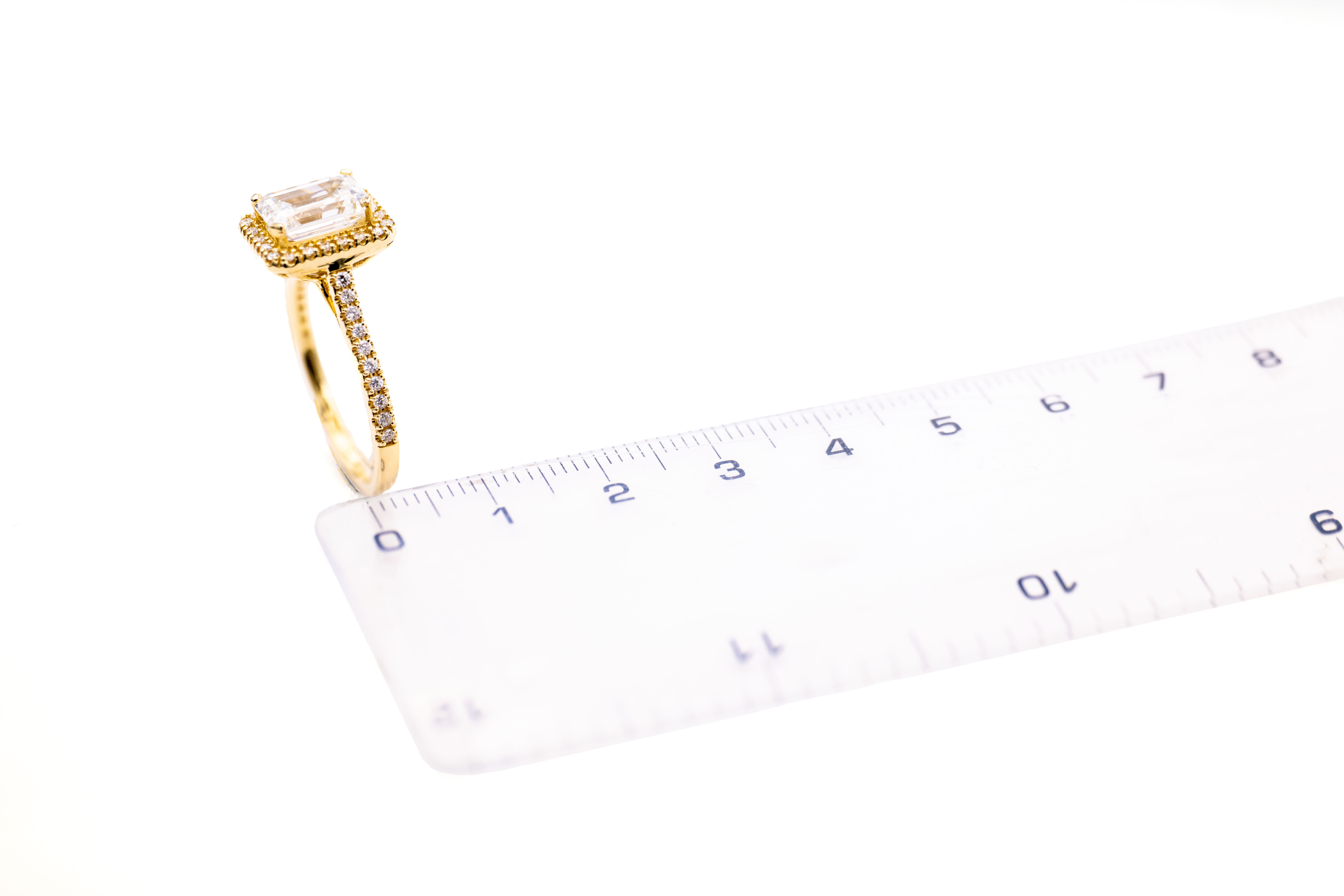 Luxurious Yellow Gold Trinity Knot 2.0mm Ring For Women. Picture For Scale.
