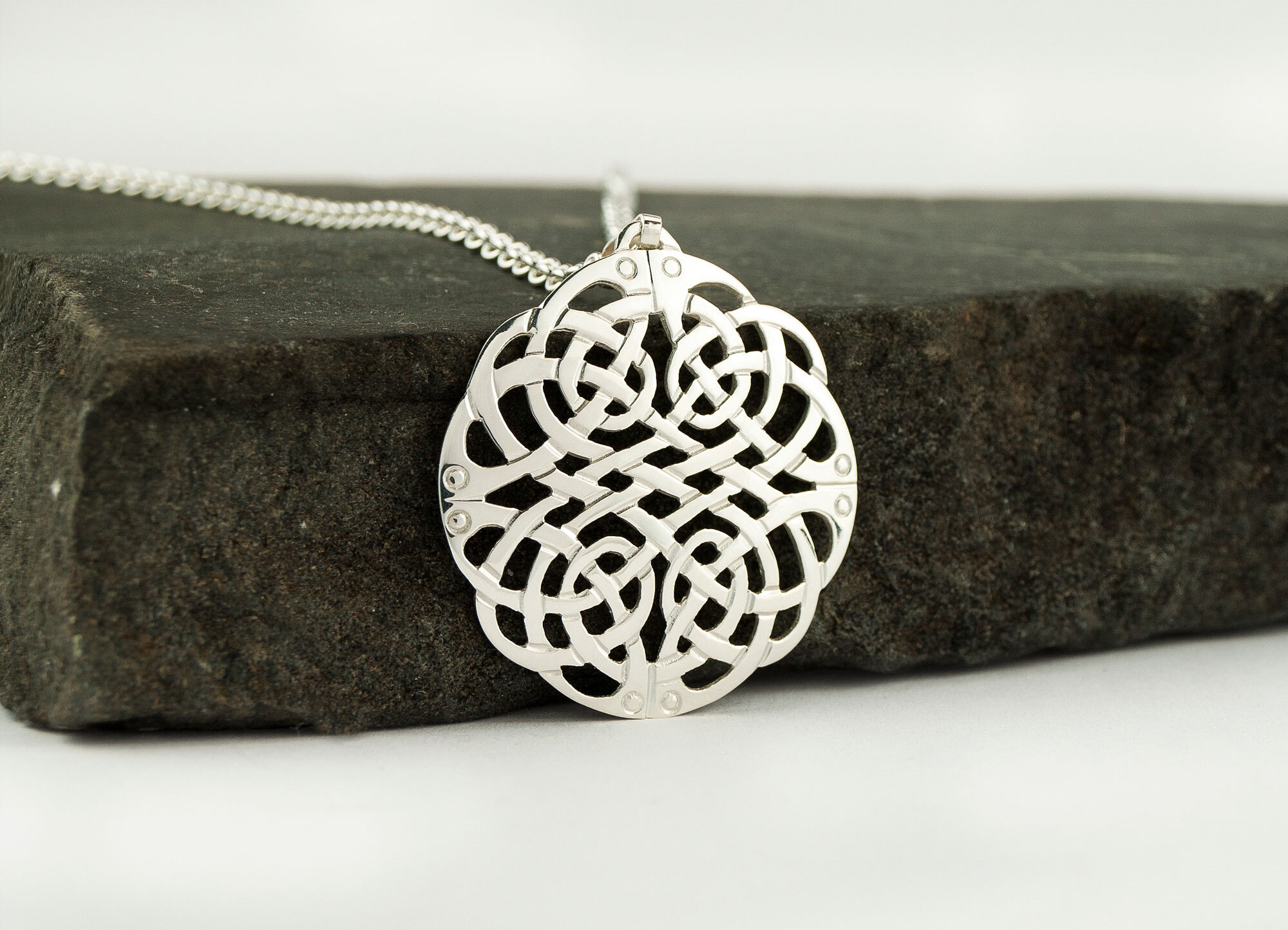Genuine Sterling Silver Celtic Knot Necklace For Women