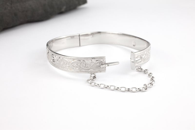 Striking Sterling Silver Celtic Warrior Bracelet For Women