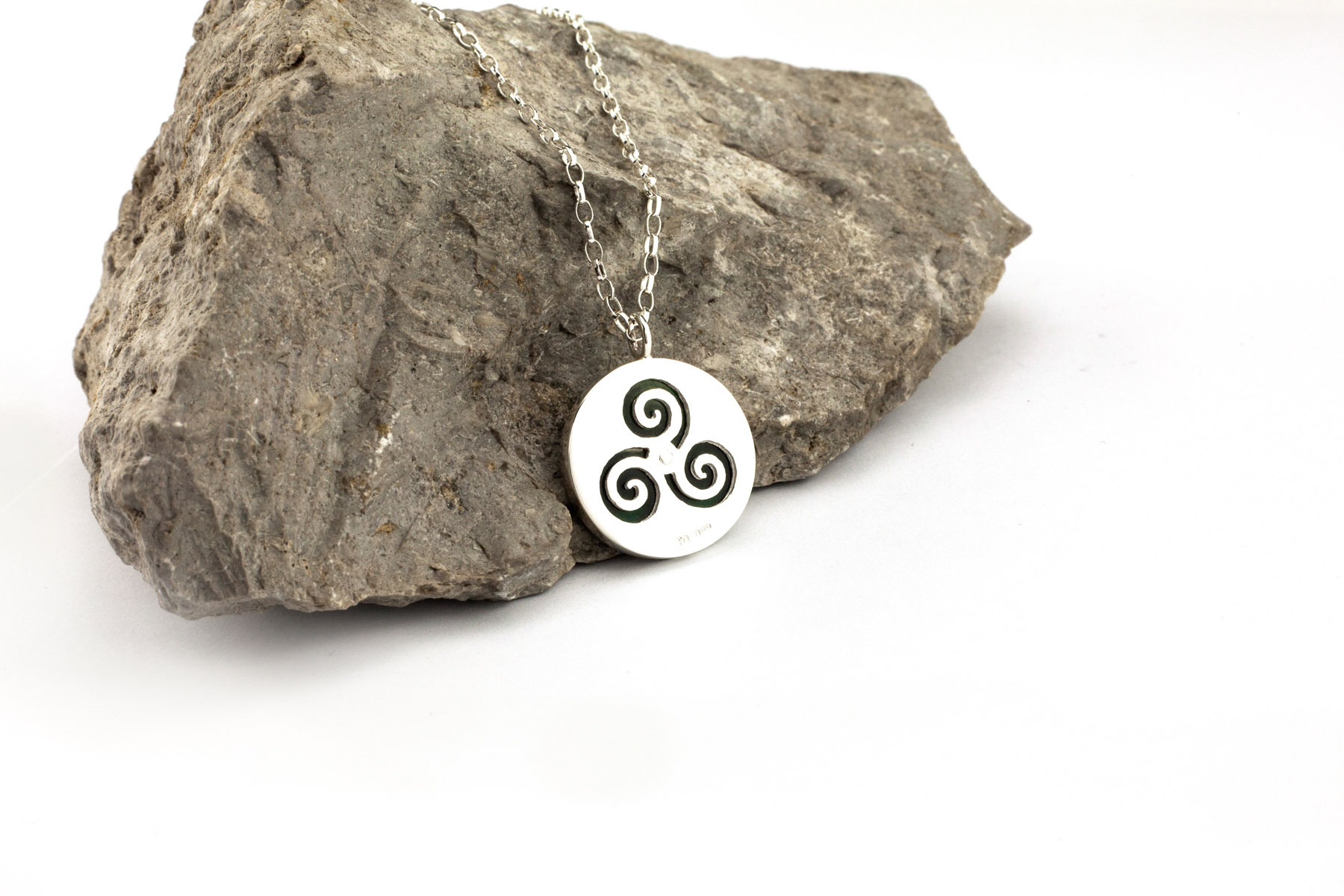 Large Irish Sterling Silver Children of Lir Necklace For Women