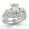 Luxurious Platinum Claddagh 0.50ct Lab Grown Diamond Engagement Ring For Women - Gallery