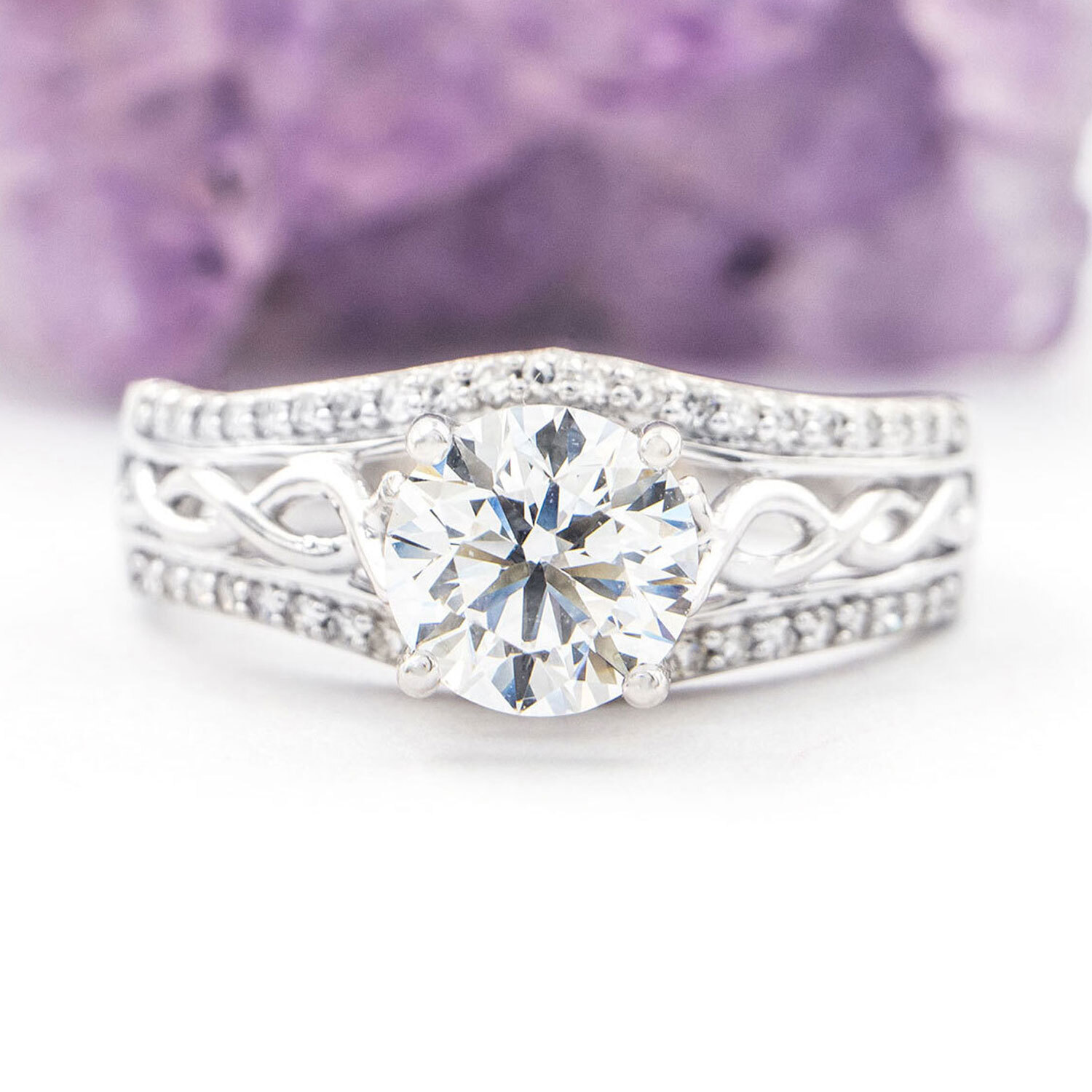 Diamond Celtic Knot Ring