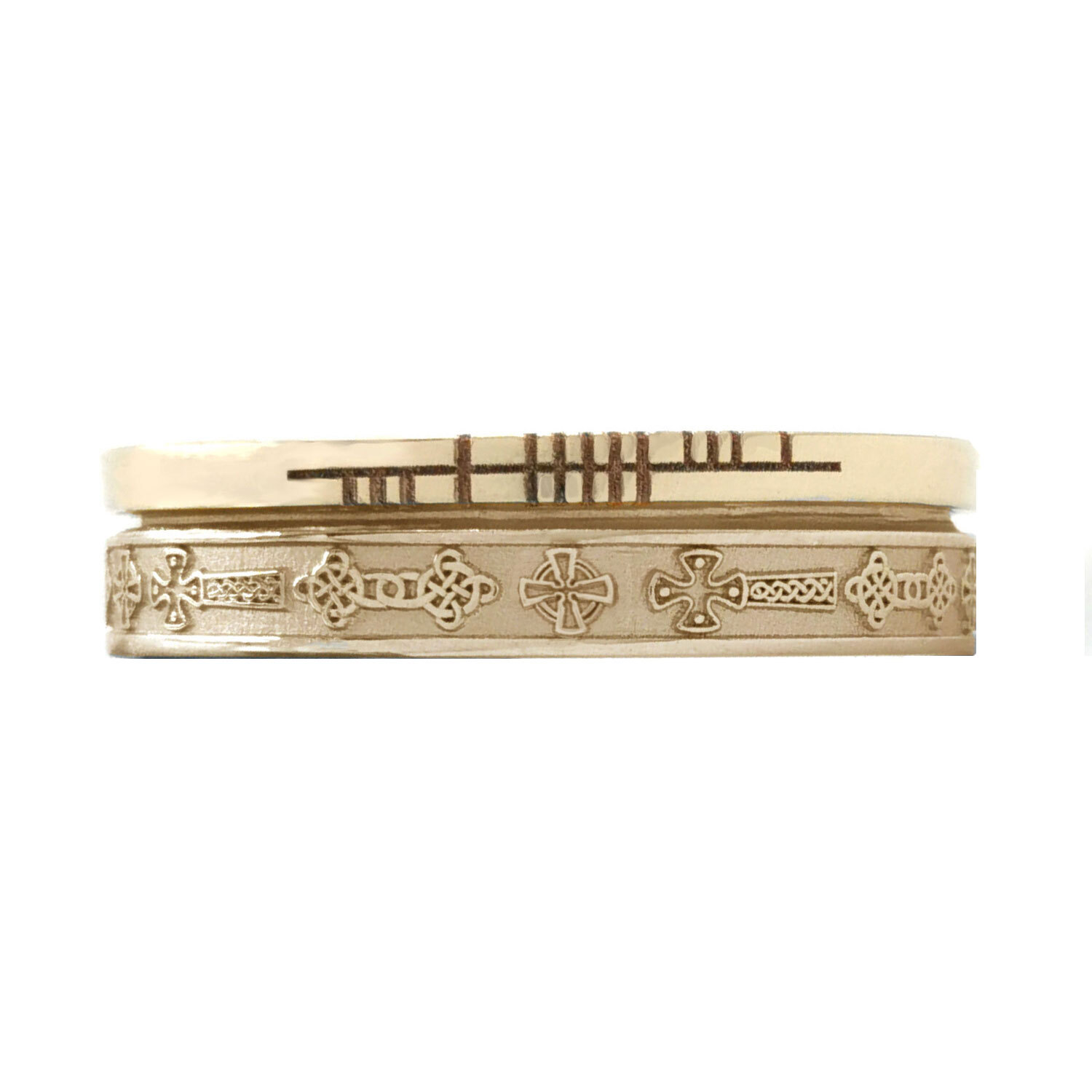 Ogham Faith Celtic Cross Ring