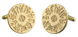 Handmade Yellow Gold History Of Ireland Cufflinks For Men
