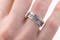Oxidized Sterling Silver Ogham & Claddagh 7.3mm Ring - Model Photo