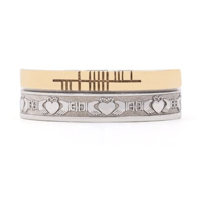 Personalized Ogham Claddagh Ring