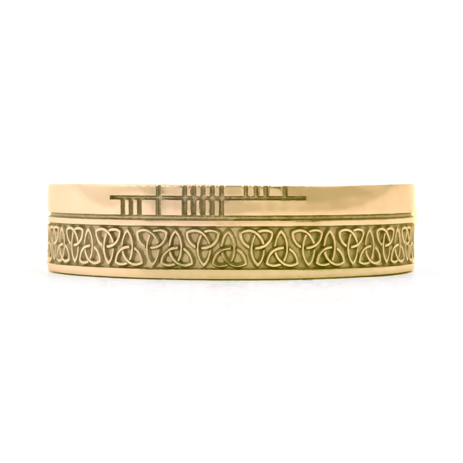 Ogham Faith Trinity Knot Ring