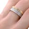 Florentine Ogham 7.3mm Ring in Real 10K White Gold & Yellow Gold - Model Photo