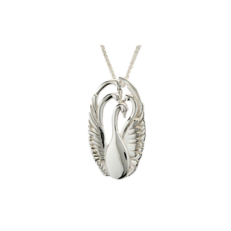 Gorgeous Sterling Silver Children of Lir & Folklore Necklace For Women
