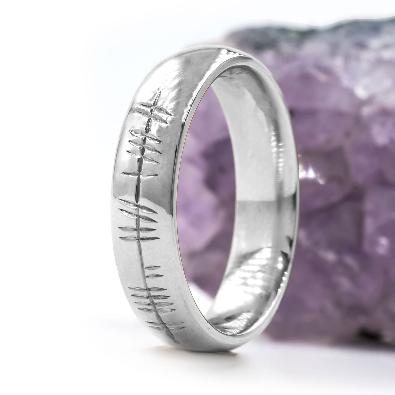 Hand Engraved  Personalized Ogham Ring