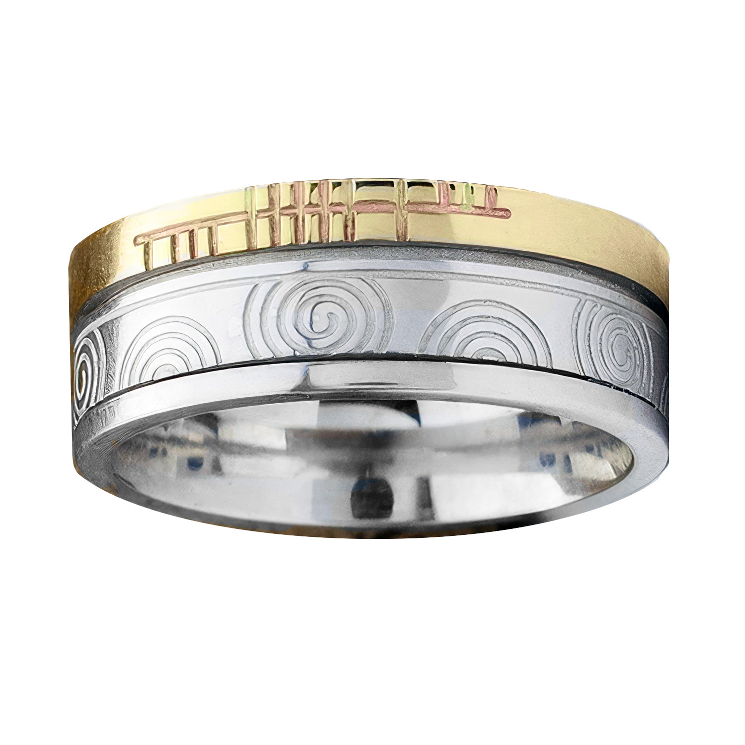 Personalized Ogham Newgrange Spiral Ring