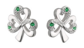 shamrock earrings silver