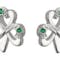 Irish Sterling Silver Shamrock Earrings For Women - Gallery