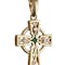 14K Gold Celtic Cross set with Real Emerald and Diamonds - Gallery