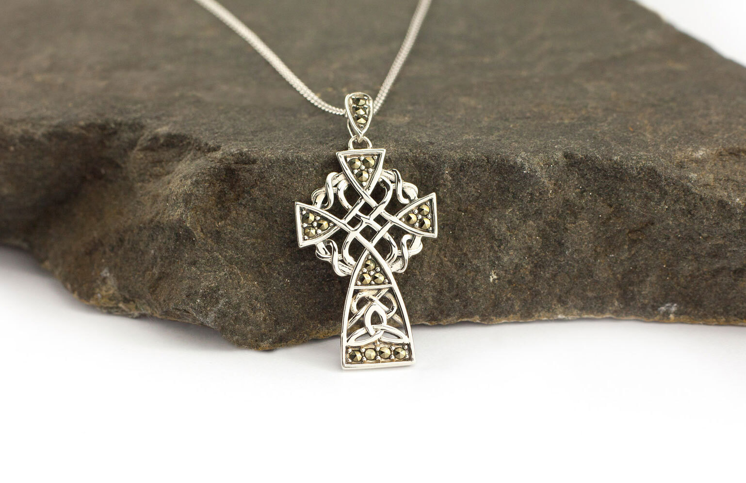 Celtic Cross - Shown with Light Cable Chain