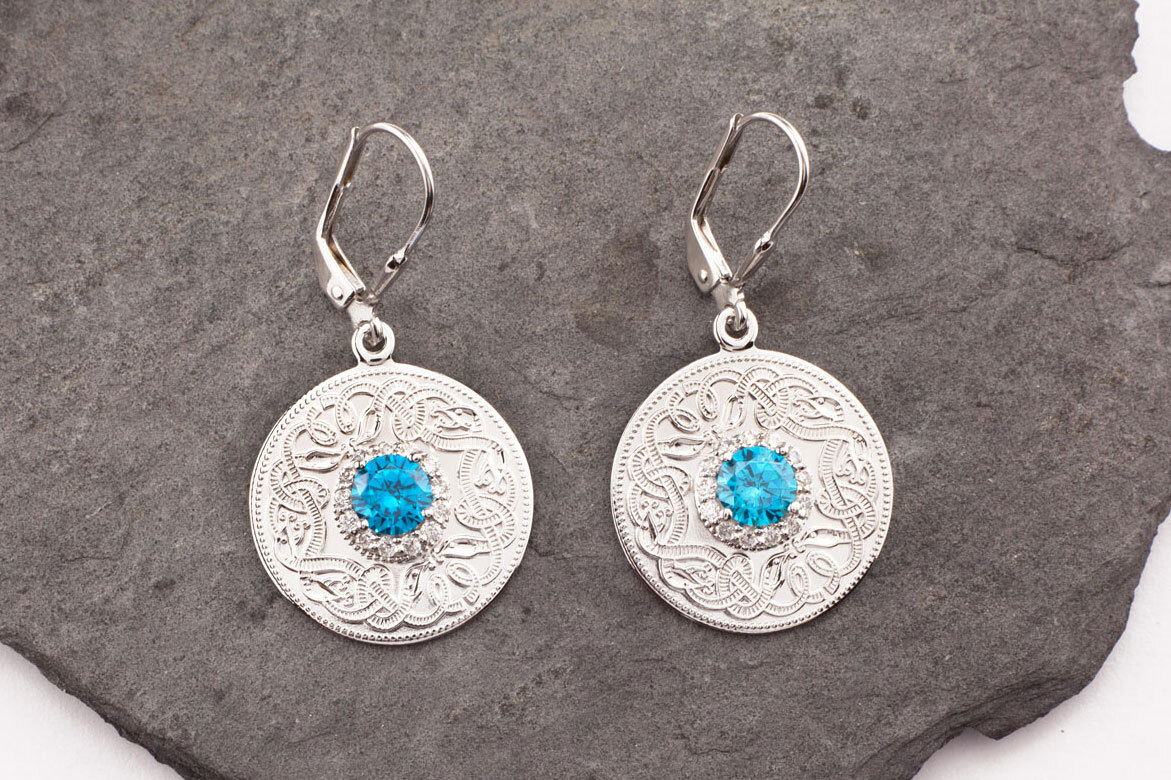 Real Sterling Silver Celtic Warrior Earrings For Women