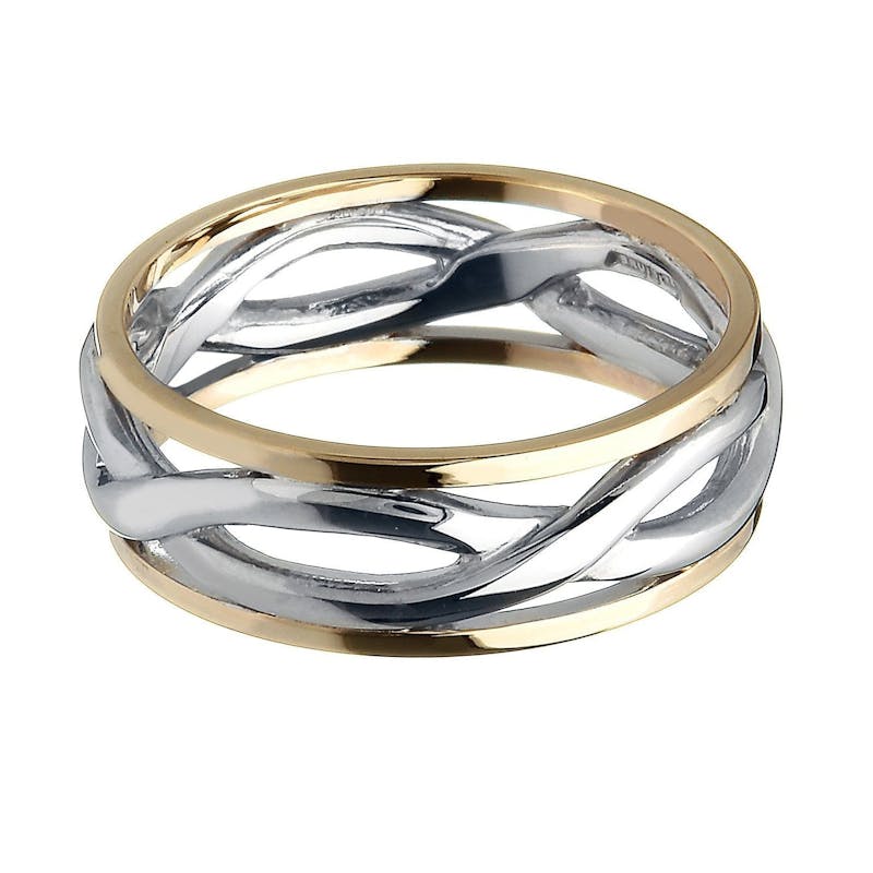 Infinity Celtic Knot Ring with Trim, From Ireland