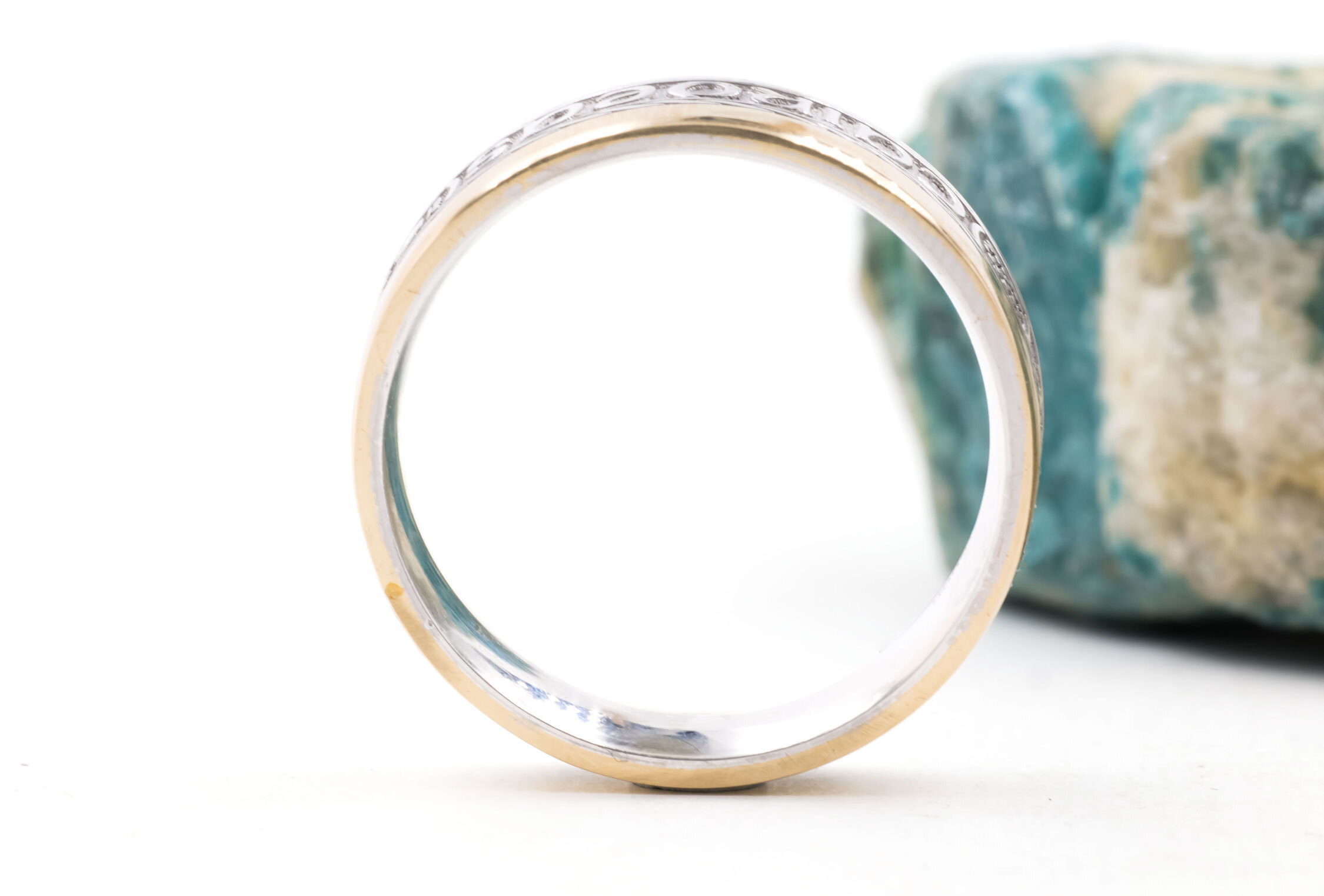 14K White Gold & Yellow Gold Gaelic Wedding Ring