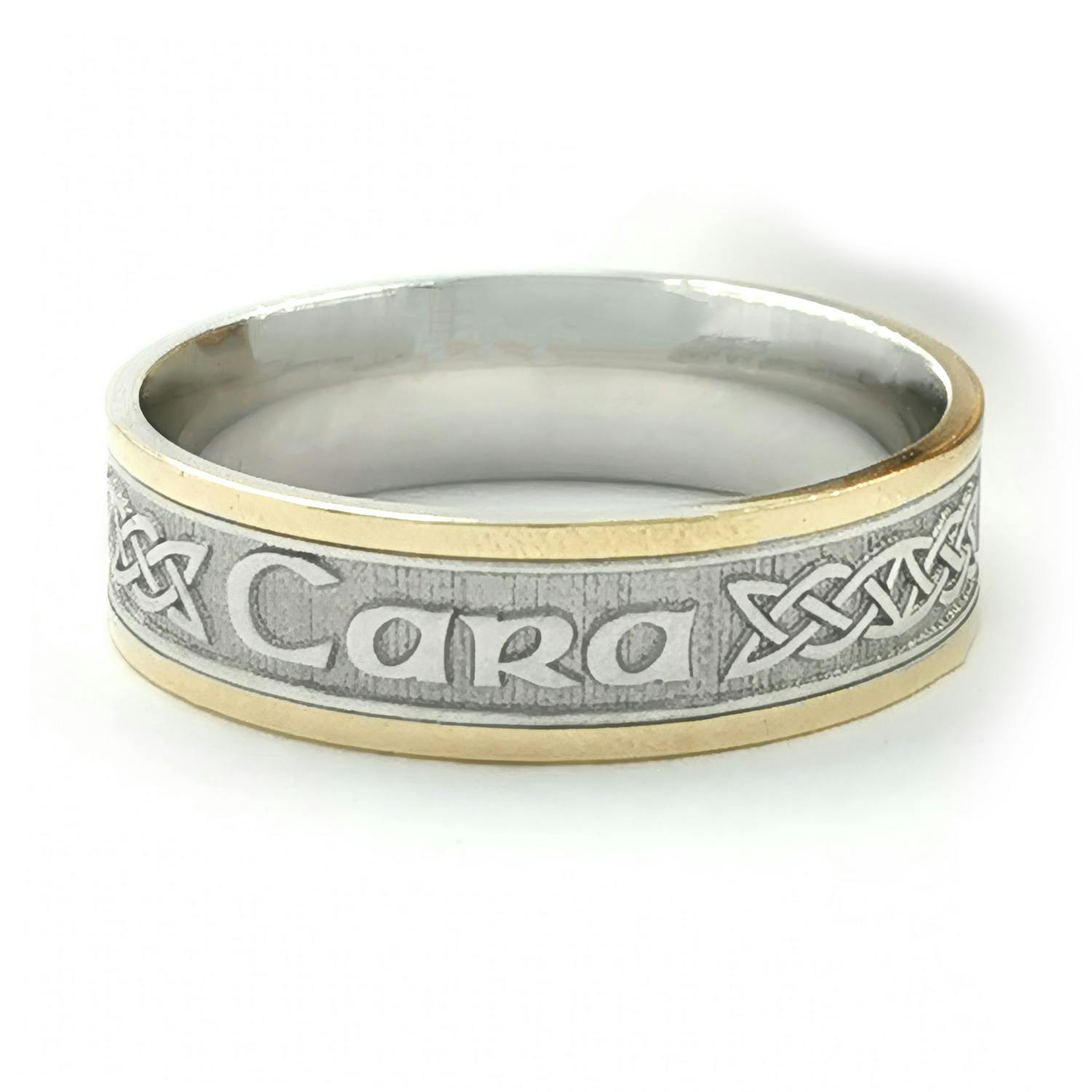 Two-Tone Mo Anam Cara Wedding Band, From Ireland My Irish Jeweler
