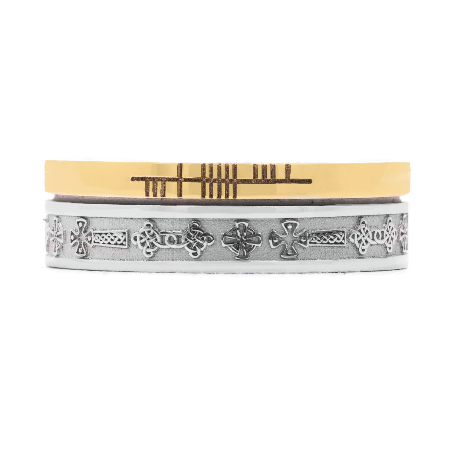 Ogham Faith Celtic Cross Ring