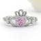 Sterling Silver Birthstone Claddagh Ring with Love, Loyalty, Friendship Engraving - Gallery