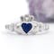 Sterling Silver Birthstone Claddagh Ring with Love, Loyalty, Friendship Engraving - Gallery