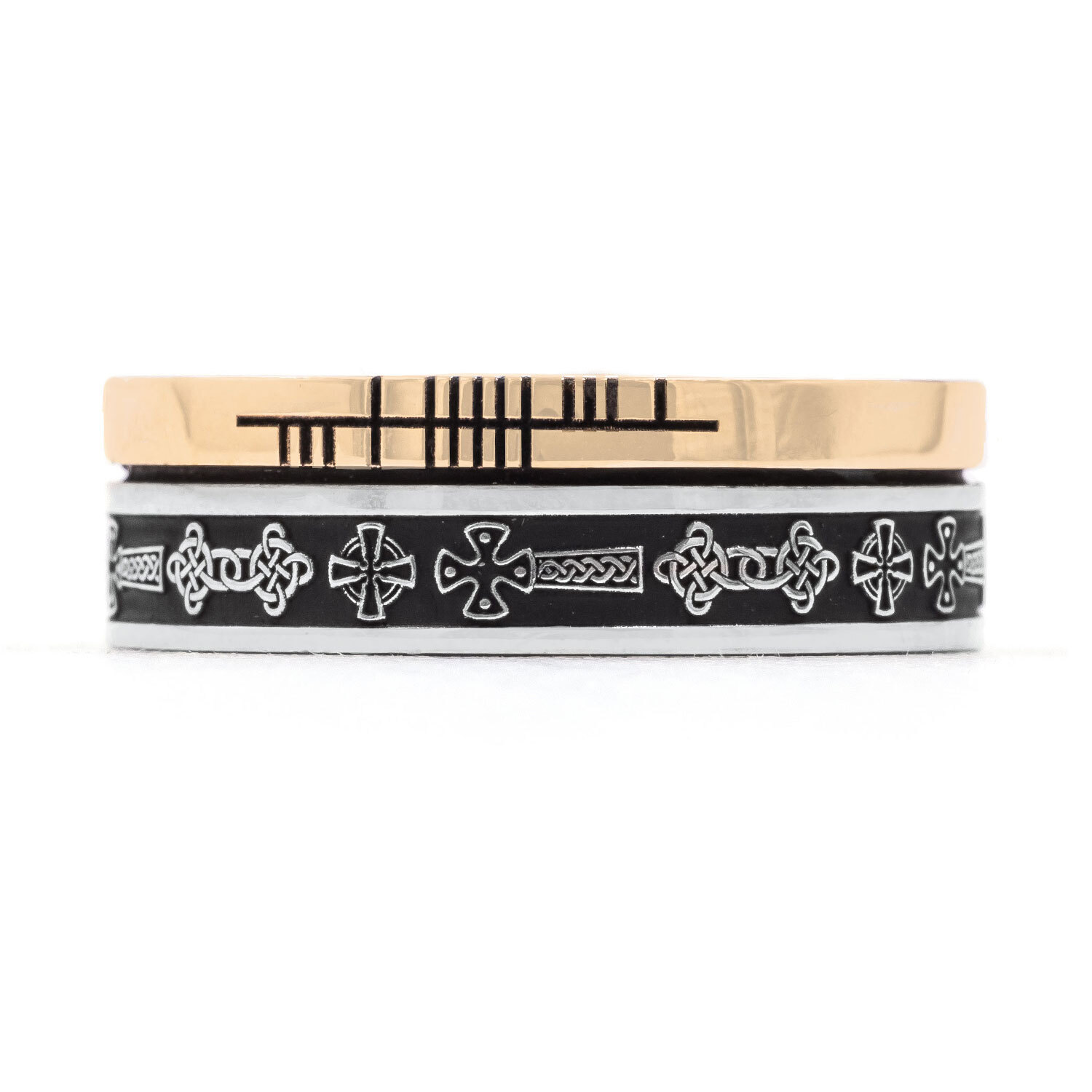 Ogham Faith Celtic Cross Ring