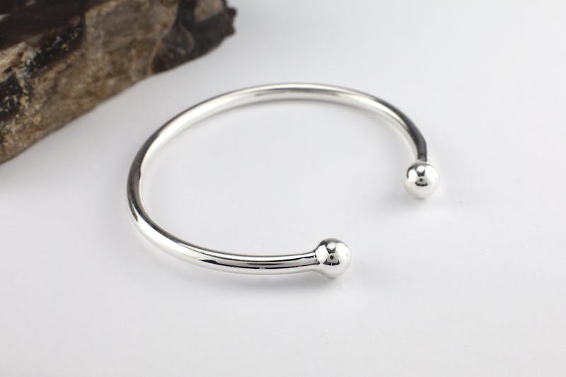 Sterling Silver Unisex Torc Bangle