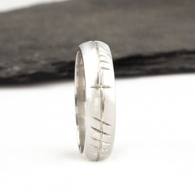 Sterling Silver Personalized Ogham Ring