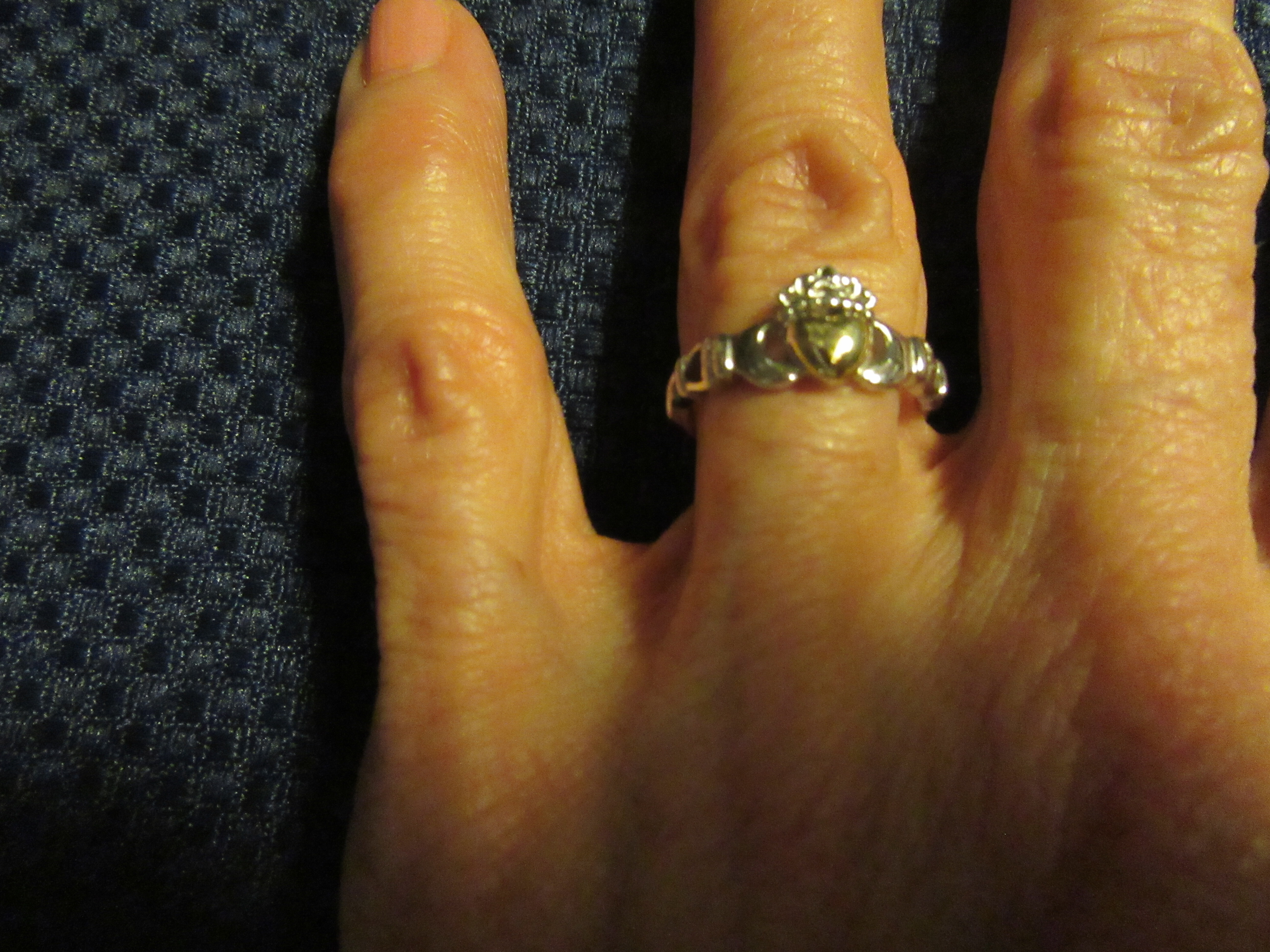 Sterling Silver & 10K Claddagh Ring