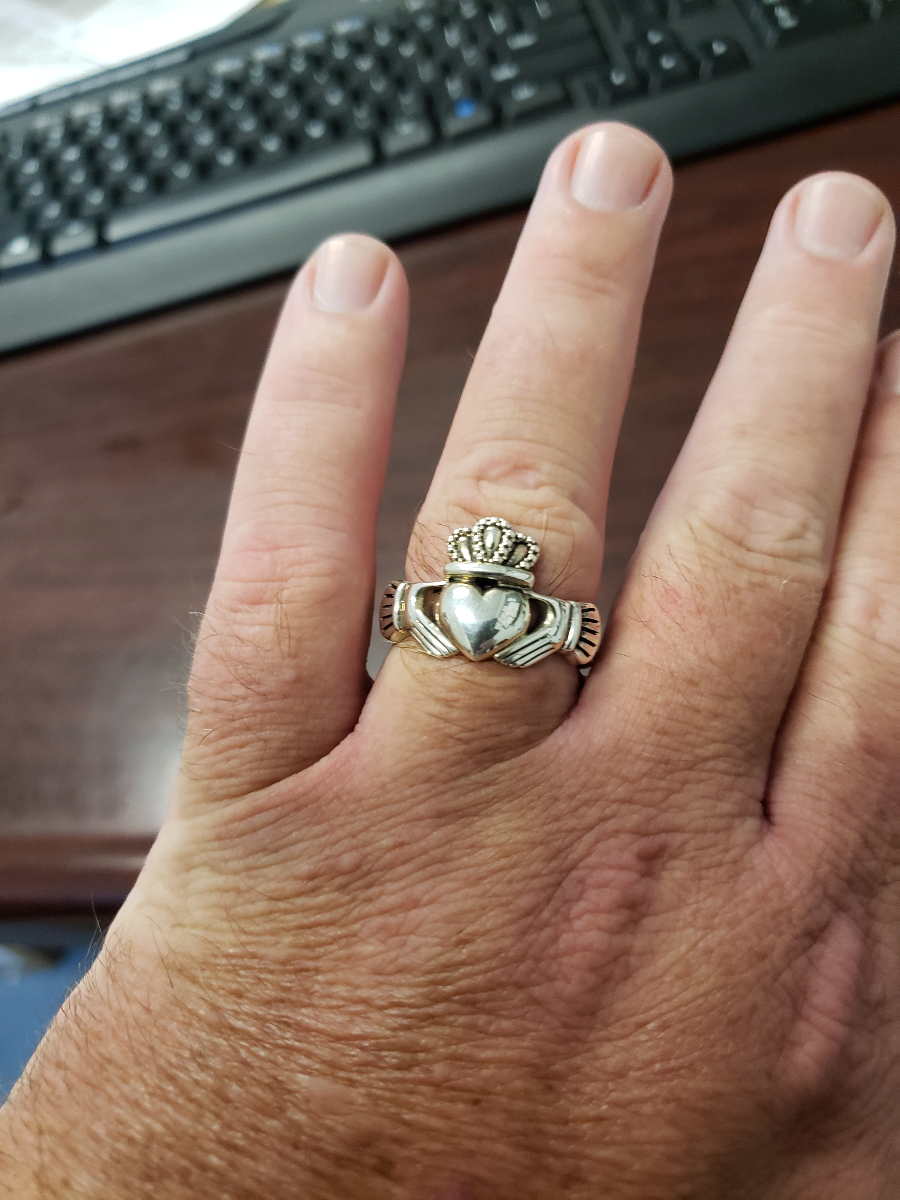 Sterling Silver Ring Heavy Braid