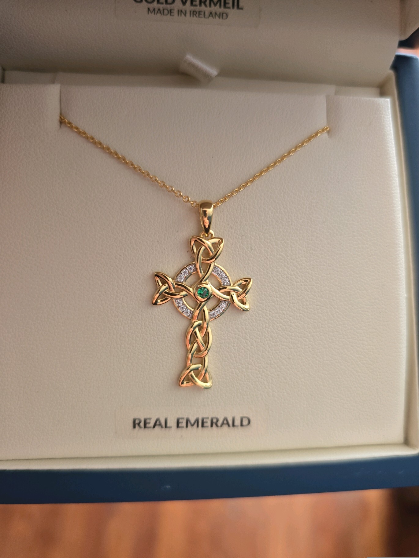 Gold Vermeil Filigree Celtic Cross