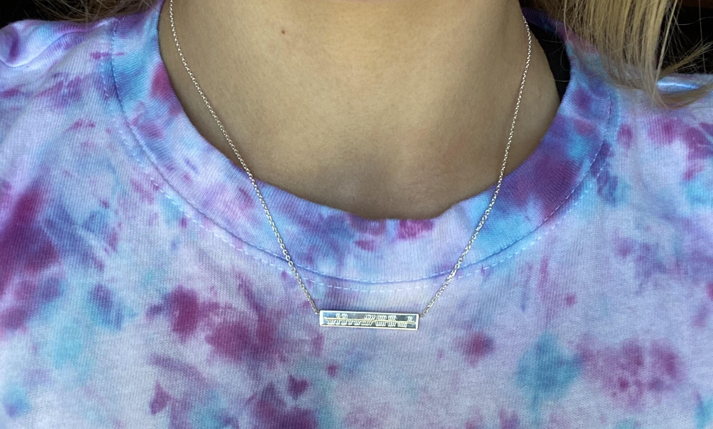 Rectangle Ogham Necklace