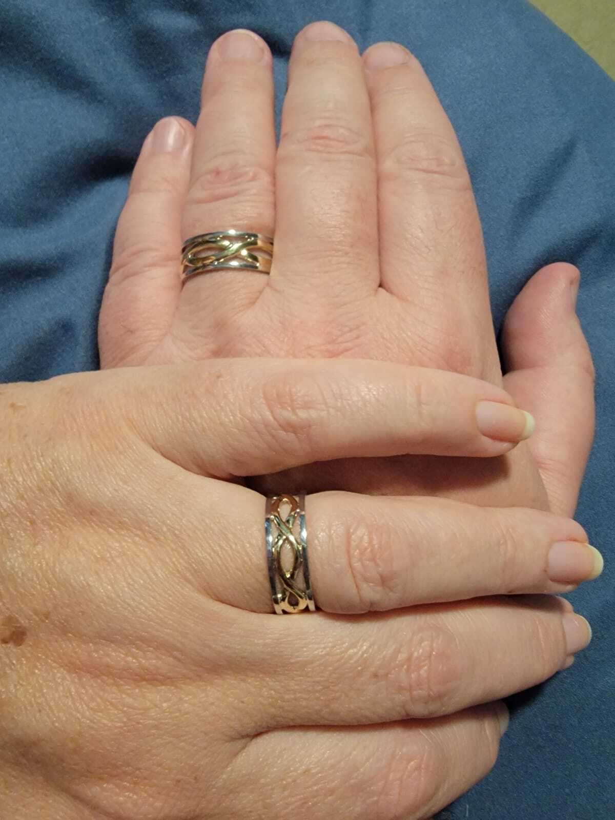 10K Yellow Gold & White Gold - 8.8mm