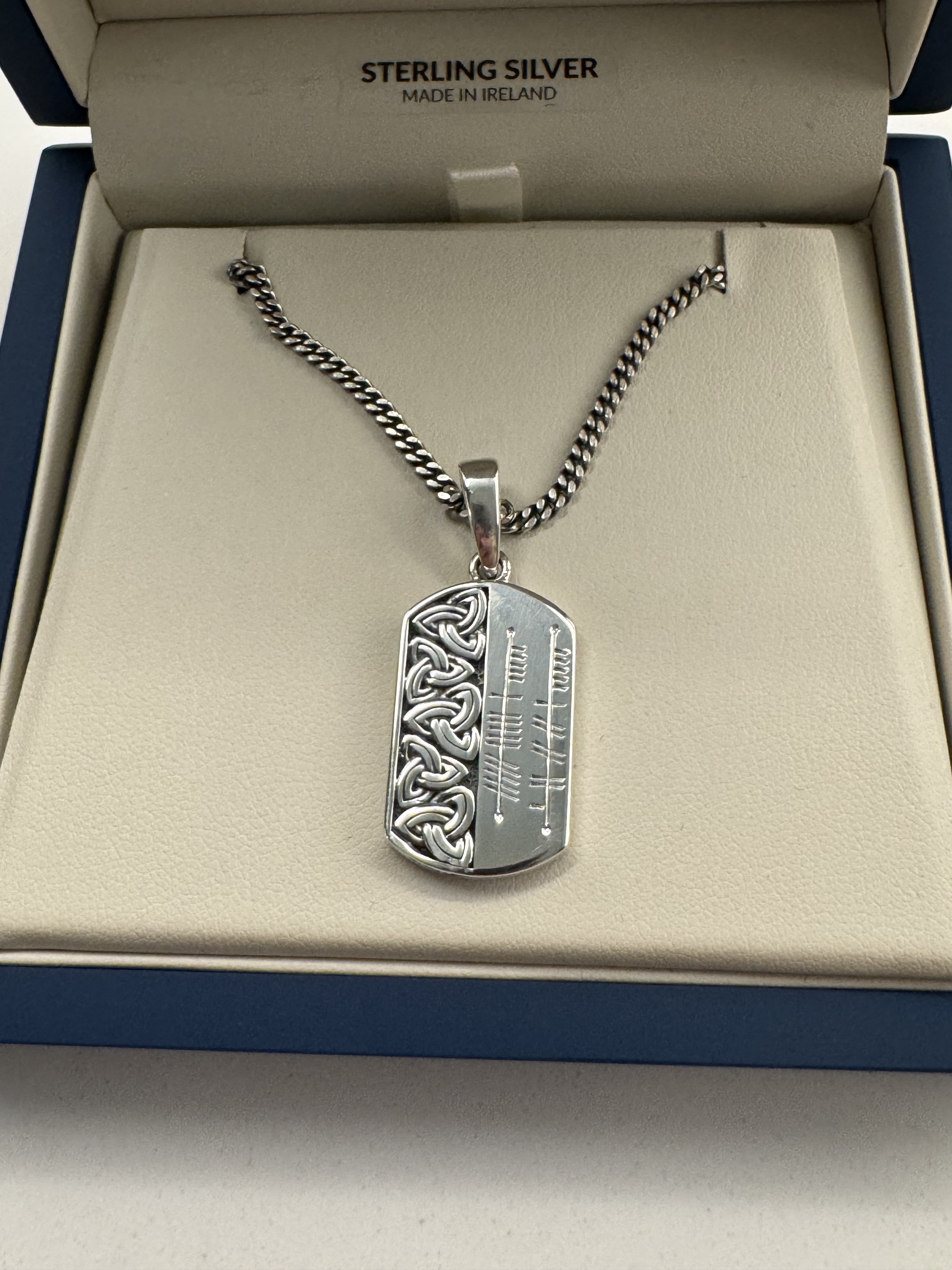 Heavy Trinity and Ogham Necklace