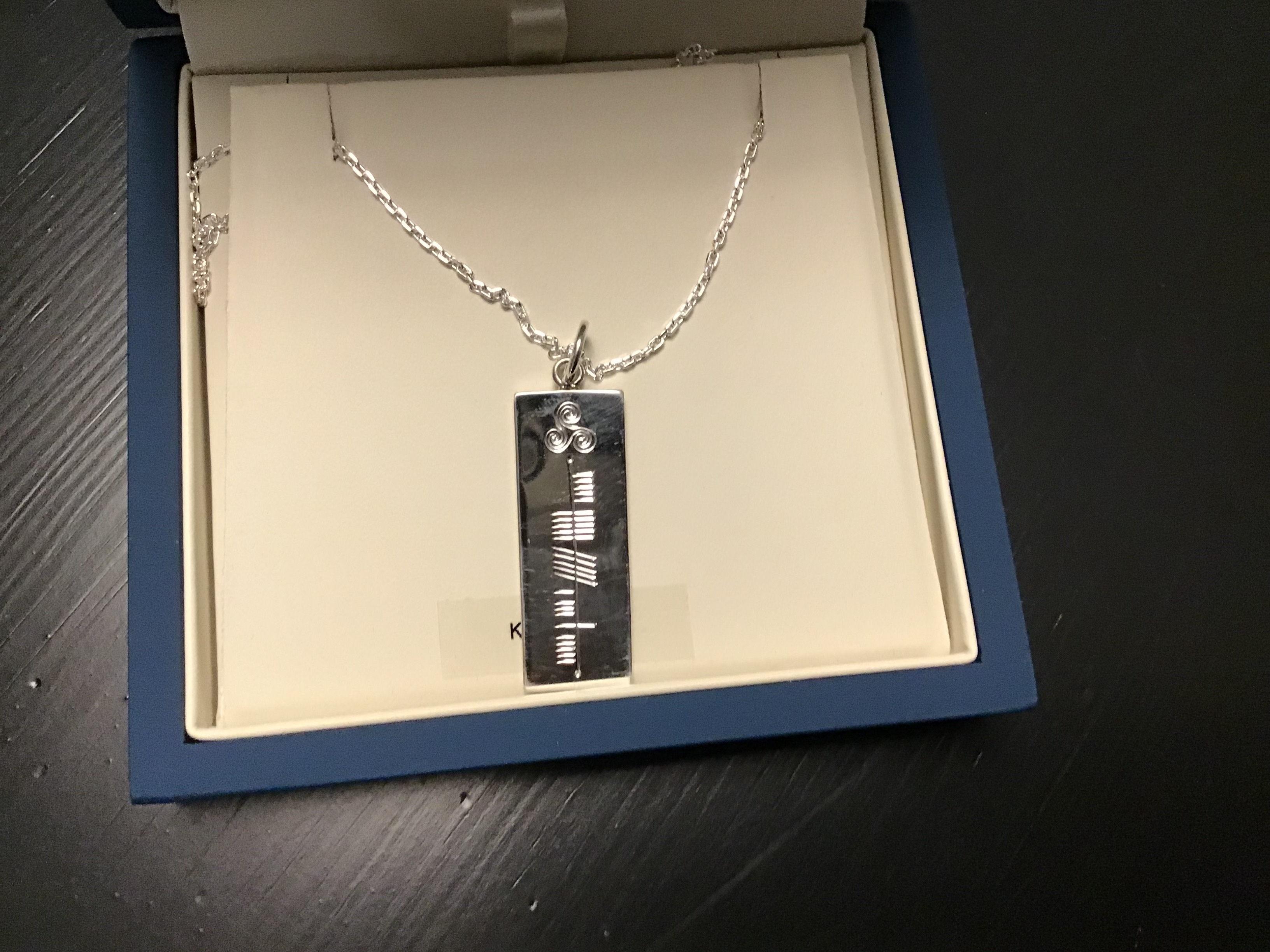 Silver Ogham Necklace
